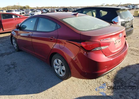 2016 Hyundai Elantra Se z USA, uszkodzony, nr VIN 5NPDH4AE2GH733983